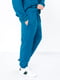 Бірюзовий костюм із двонитки: світшот та джогери | 6822023 | фото 4