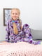 Флісова фіолетова піжама з принтом: джемпер та штани | 6822102 | фото 3