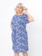 Блакитна сукня в квітковий принт з коротким рукавом | 6822284 | фото 2