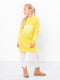 Жовта сукня-светр з текстовим принтом | 6822334 | фото 2