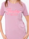 Рожева футболка з принтом | 6822354 | фото 3