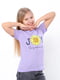 Фіолетова футболка з принтом | 6822376 | фото 2