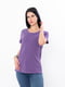 Фіолетова приталена футболка | 6822435 | фото 2