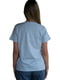Блакитна бавовняна футболка з принтом | 6822817 | фото 2