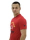 Червона бавовняна футболка з принтом | 6822886 | фото 2