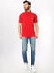 Червона бавовняна футболка-поло з принтом | 6822910 | фото 2