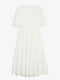 Белое платье на запах с V-образным вырезом | 6068529