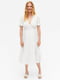 Белое платье на запах с V-образным вырезом | 6068529 | фото 2