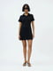 Чорна сукня з коміром-поло | 6823152