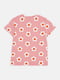Розовая футболка в принт | 6823371 | фото 2