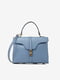 Синяя кожаная сумка через плечо среднего размера | 6823411 | фото 2