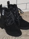 Чорні черевики зі шнурівкою | 6823862 | фото 4