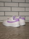 Біло-фіолетові кросівки з липучкою | 6823989 | фото 6