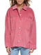 Розовая вельветовая рубашка-куртка на молнии и пуговицах | 6775635 | фото 8