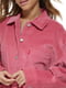 Розовая вельветовая рубашка-куртка на молнии и пуговицах | 6775635 | фото 9