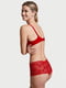 Женские кружевные трусики шортики Victoria's Secret 1159801579 (Красный, XL) | 6824901 | фото 2