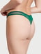 Кружевные трусики тонг Victoria's Secret с бантом 1159801585 (Зеленый, S) | 6824903 | фото 2