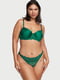 Кружевные трусики тонг Victoria's Secret с бантом 1159801585 (Зеленый, S) | 6824903 | фото 3