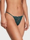 Женские кружевные трусики Victoria's Secret стринги 1159802069 (Зеленый, S) | 6824925