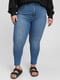 Женские джинсы скинни Gap с высокой посадкой 1159801647 (Синий, 28) | 6824975 | фото 4