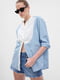Женская рубашка с нагрудником Gap в полоску 1159801758 (Синий, XL) | 6824981 | фото 2