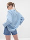 Жіноча сорочка з нагрудником Gap в смужку 1159801758 (Синій, XL) | 6824981 | фото 3