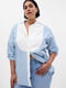Женская рубашка с нагрудником Gap в полоску 1159801758 (Синий, XL) | 6824981 | фото 4