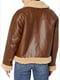 Женская куртка из экокожи Levi's с шерпой 1159800873 (Коричневый, XXL) | 6824994 | фото 2