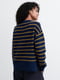 Вязаный свитер UNIQLO из шерсти 1159801263 (Синий, XS) | 6825153 | фото 4