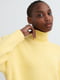 В'язаний светр UNIQLO з високим коміром 1159801767 (Жовтий, S) | 6825159 | фото 3