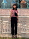 Женская футболка UNIQLO U 1159801799 (Розовый, XL) | 6825167 | фото 4