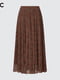 Женская плиссированная юбка UNIQLO 1159801819 (Коричневый, M) | 6825172 | фото 2