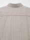 Стильная рубашка оверсайз в полоску UNIQLO U 1159801858 (Серый, XS) | 6825175 | фото 8