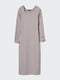 Мягкое платье в рубчик Uniqlo из мериносовой смеси 1159801891 (Серый, XS) | 6825185 | фото 4