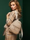Женский рюкзак GUESS с логотипом 1159801507 (Бежевый, One Size) | 6825265 | фото 5
