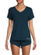 Женская пижама Calvin Klein футболка и шорты 1159801569 (Зеленый, L) | 6825337 | фото 2