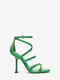 Женские босоножки Michael Kors сандалии на высоком каблуке 1159801715 (Зеленый, 38,5) | 6825372 | фото 2