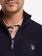 Мужской свитер U.S. Polo Assn с молнией 1159801380 (Синий, M) | 6825435 | фото 2