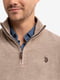 Мужской свитер U.S. Polo Assn с молнией 1159801403 (Бежевый, M) | 6825439 | фото 3