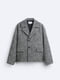 Короткое пальто ZARA 1159800798 (Серый, L-XL) | 6825525 | фото 6