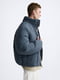 Мужская куртка ZARA с капюшоном 1159800950 (Синий, L) | 6825545 | фото 5