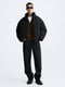 Мужская куртка ZARA с капюшоном 1159801070 (Черный, M) | 6825551 | фото 2