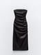 Платье-миди ZARA из экокожи 1159801118 (Черный, XS) | 6825560 | фото 7