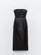 Сукня-міді ZARA з екошкіри 1159801118 (Чорний, XS) | 6825560 | фото 8