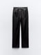 Прямые штаны ZARA из экокожи 1159801143 (Черный, 38) | 6825566 | фото 6