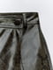 Костюм из экокожи ZARA юбка-шорты и куртка 1159801164 (Зеленый, S) | 6825569 | фото 18