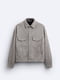 Куртка-рубашка ZARA из экозамши 1159801991 (Серый, XL) | 6825586 | фото 7
