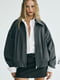 Женская куртка-бомбер ZARA водоотталкивающая 1159802002 (Серый, XS/S) | 6825588 | фото 3