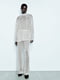 Женский костюм из металлической сетки ZARA кофта и штаны 1159802055 (Серебристый, S) | 6825604 | фото 2
