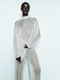 Жіночий костюм із металевої сітки ZARA кофта та штани 1159802055 (Сріблястий, S) | 6825604 | фото 5
